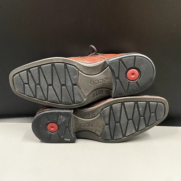 Ecco Melbourne Mens Size 41 Cocoa Brown Leather Casual Wingtip Dress Shoes‎ - Picture 10 of 10